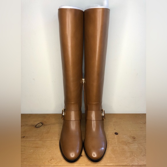New Tory Burch Sofia Riding Boot Festival Brown Size 6 Extended Calf - Picture 4 of 11